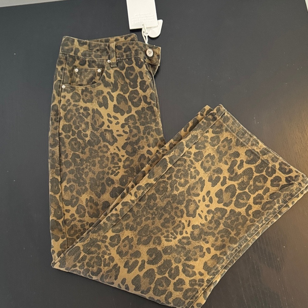 AELFRIC EDEN LEOPARD PRINT JEANS - Picture 4 of 5